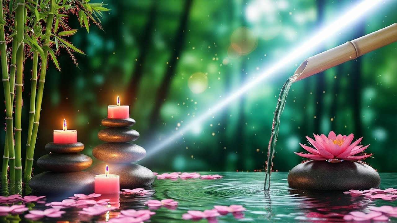 Soothing Water Flow 💧 Relaxing Music with Ethereal Light