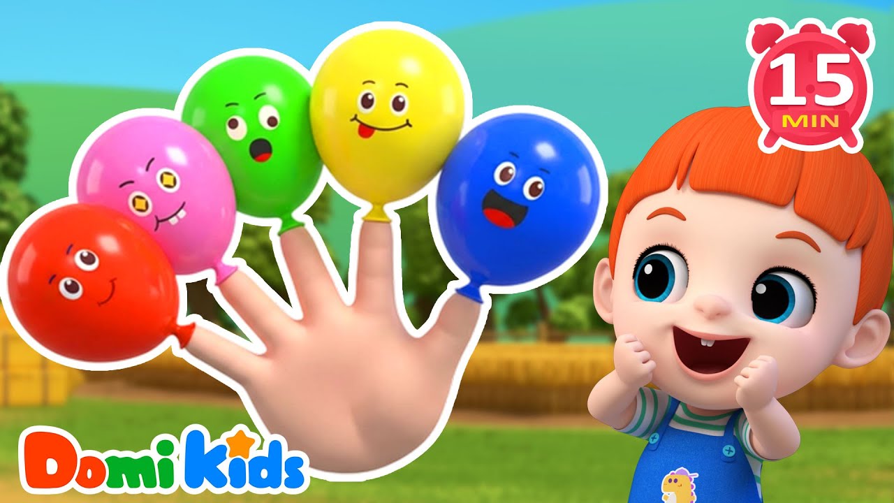 Squishy Balloon Finger Family Party🎈 | Happy Family Tunes | Kids Songs & Nursery Rhymes | Domi Kids