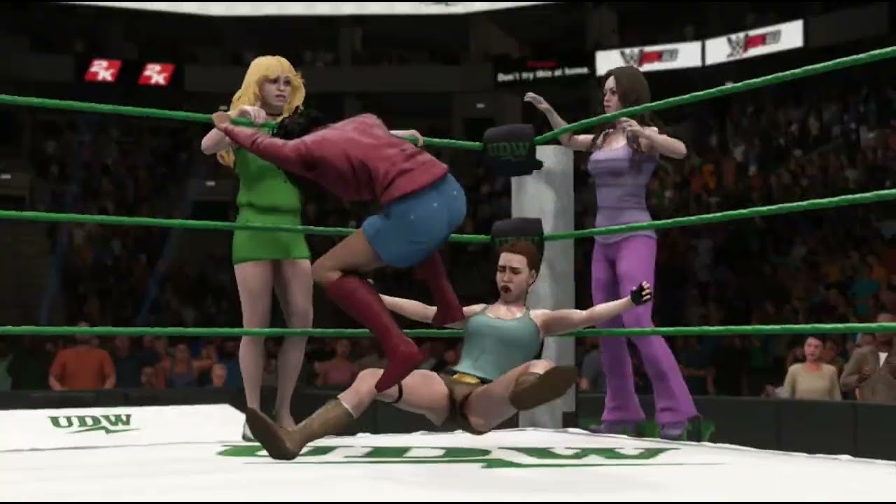 Sarah Bryant/Britney Spears/Lara Croft vs. Teen Angels (UDW Ten Year Anniversary, M6)