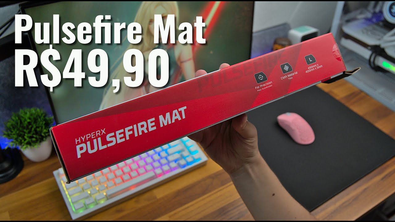 O melhor e mais barato! HyperX Pulsefire Mat Review PT-BR
