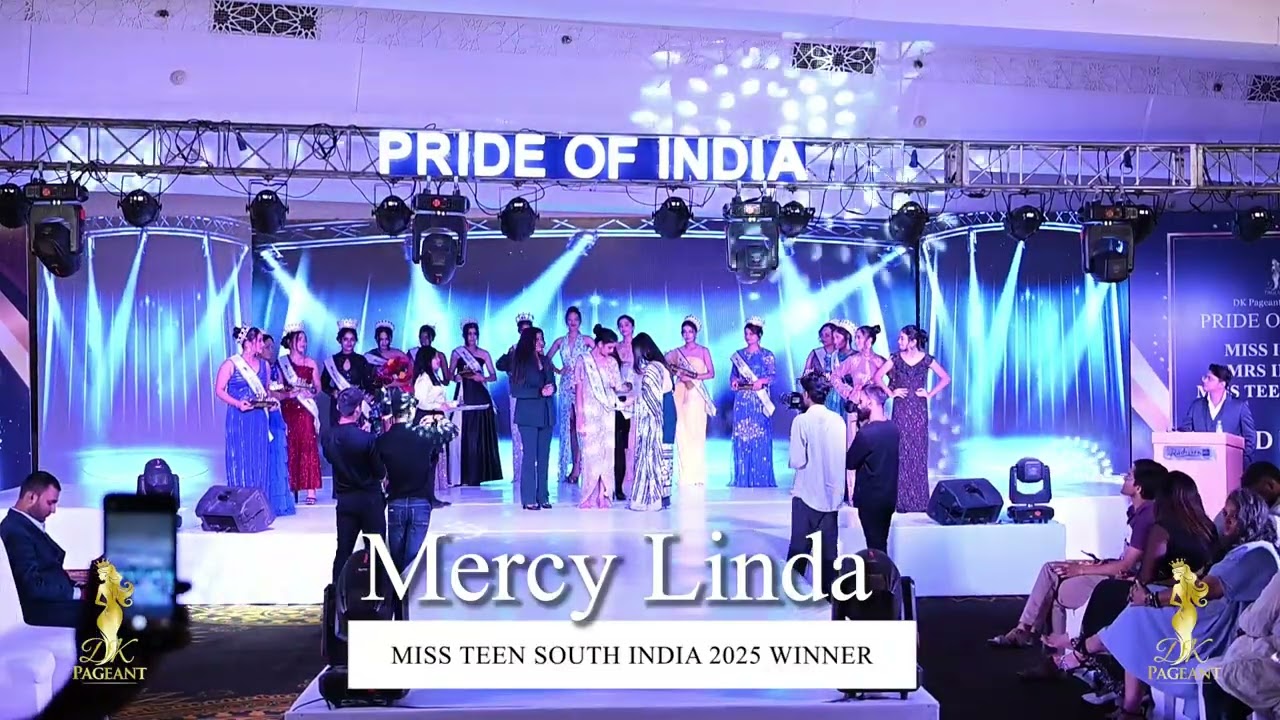 Crowning Moment Mercy Linda has been crowned Miss Teen South India 2025 Winner