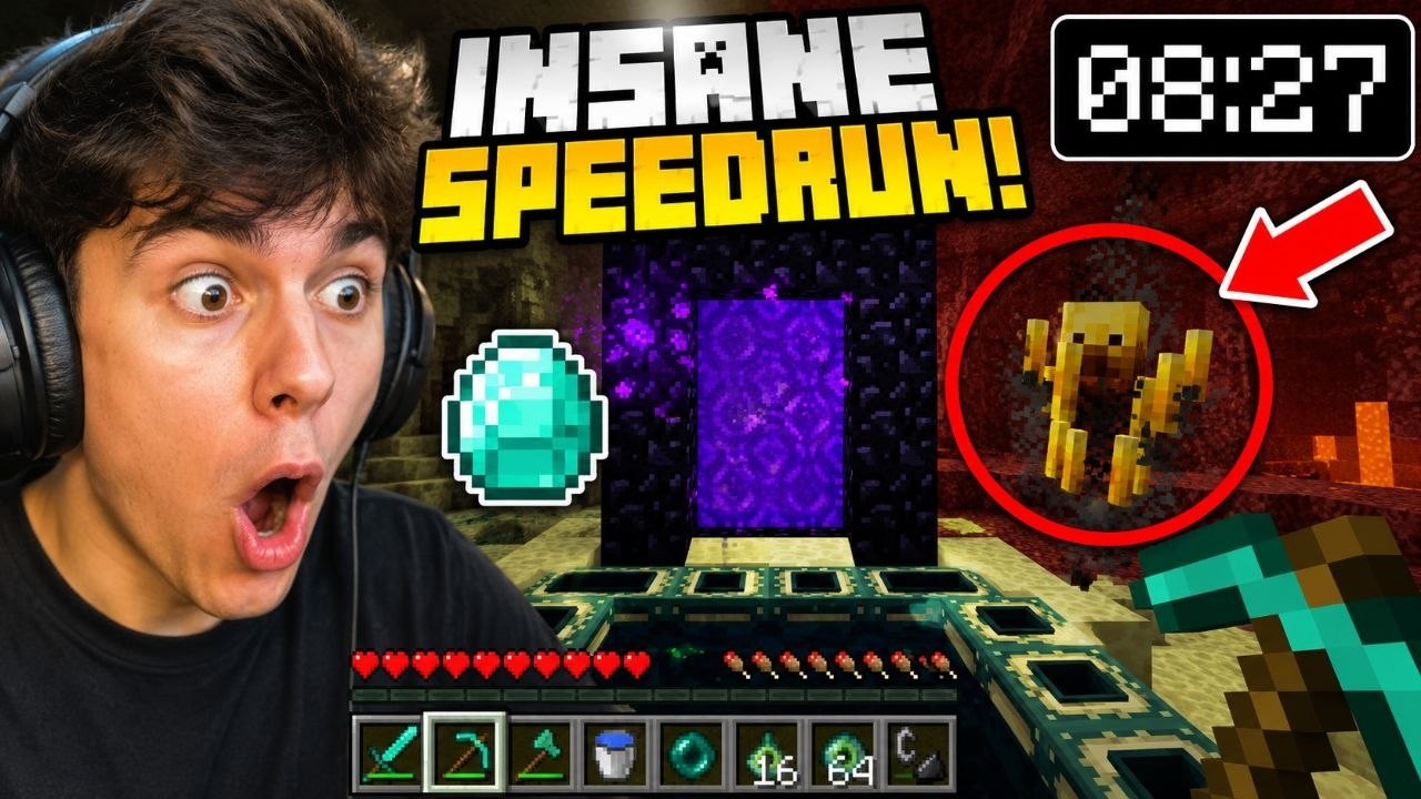 minecraft 100% real speedrun #minecraft #minecraftsurvival  #minecraftbuilding 