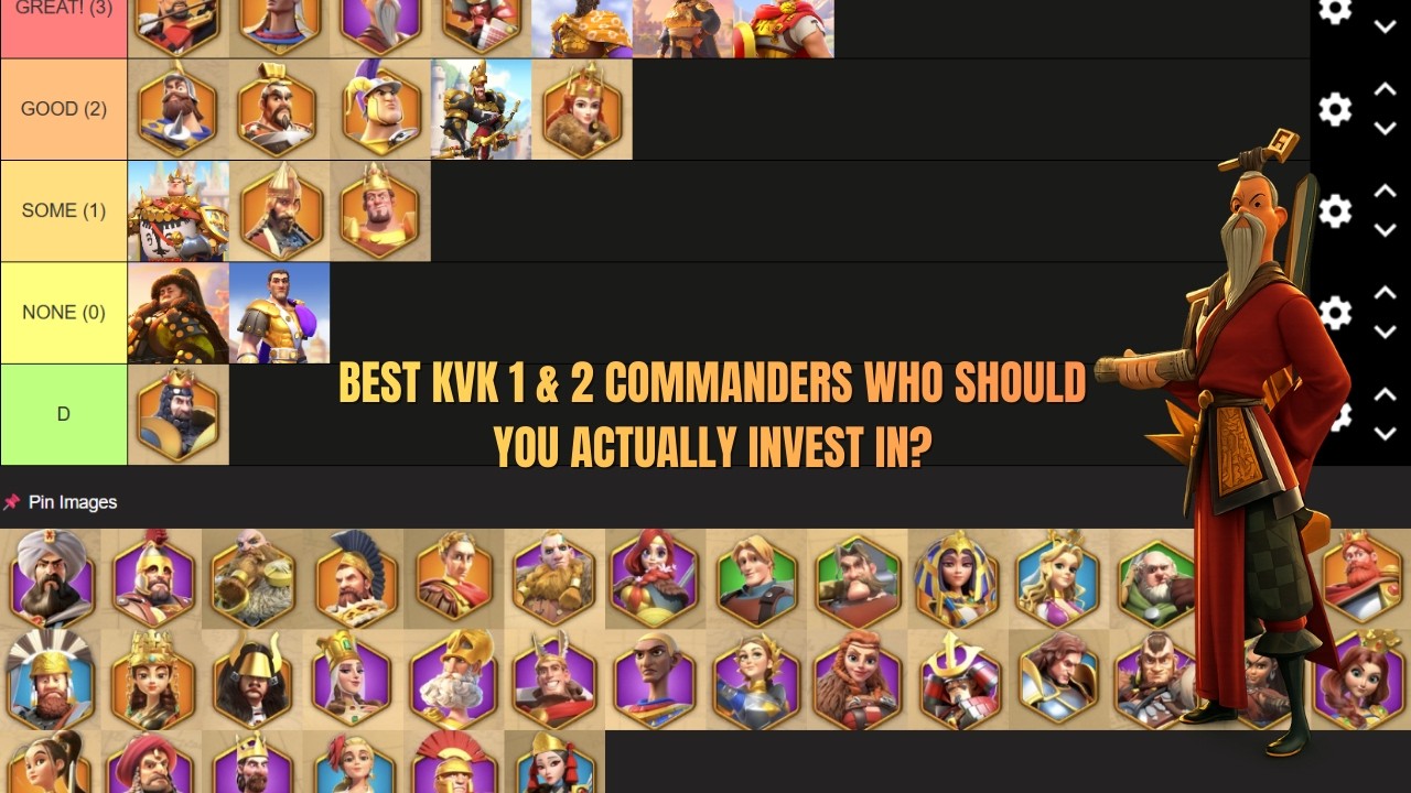 Best kvk 1 & 2 Commanders who should you acually invest in?