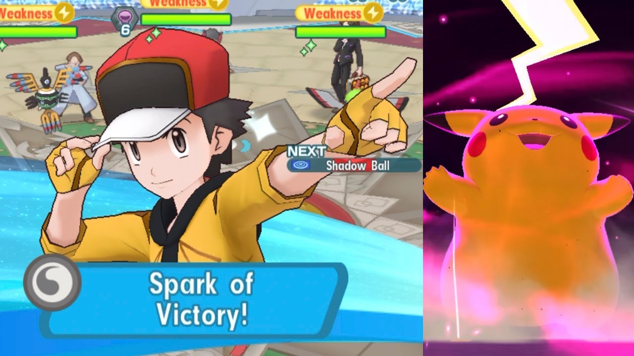 6*EX 3/5 Thunderbolt Red & Pikachu On-Type/Off-Type at 2000pts Champion Stadium | Pokémon Masters EX