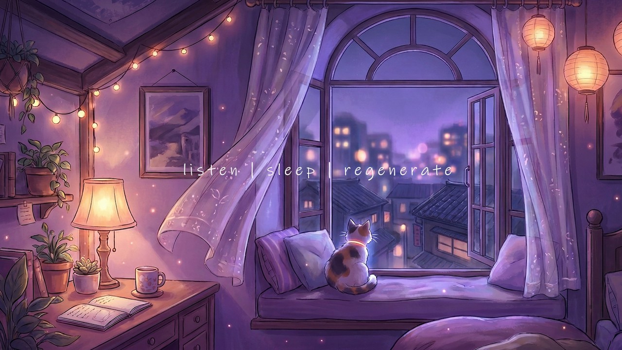 Lo-Fi Jazz Sleep Ambience 🌙 Minimal Piano, Soft Rain, Deep Relaxation