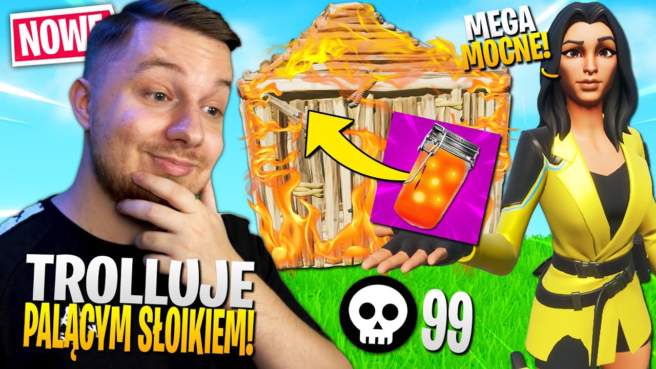 Trolluję PALĄCYM SŁOIKIEM w Fortnite ... (same WINY!)