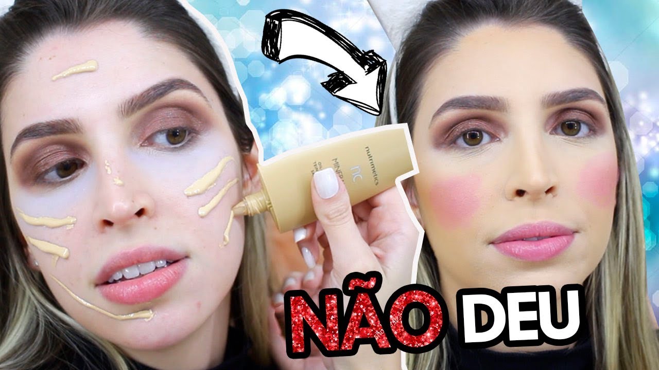 MAKE COMPLETA com PRODUTOS que NUNCA USEI | Julia Tedesco