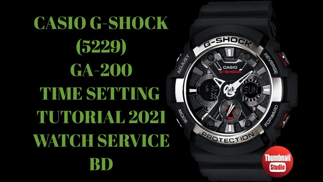how to set the time casio g-shock ga-200 #watchservicebd