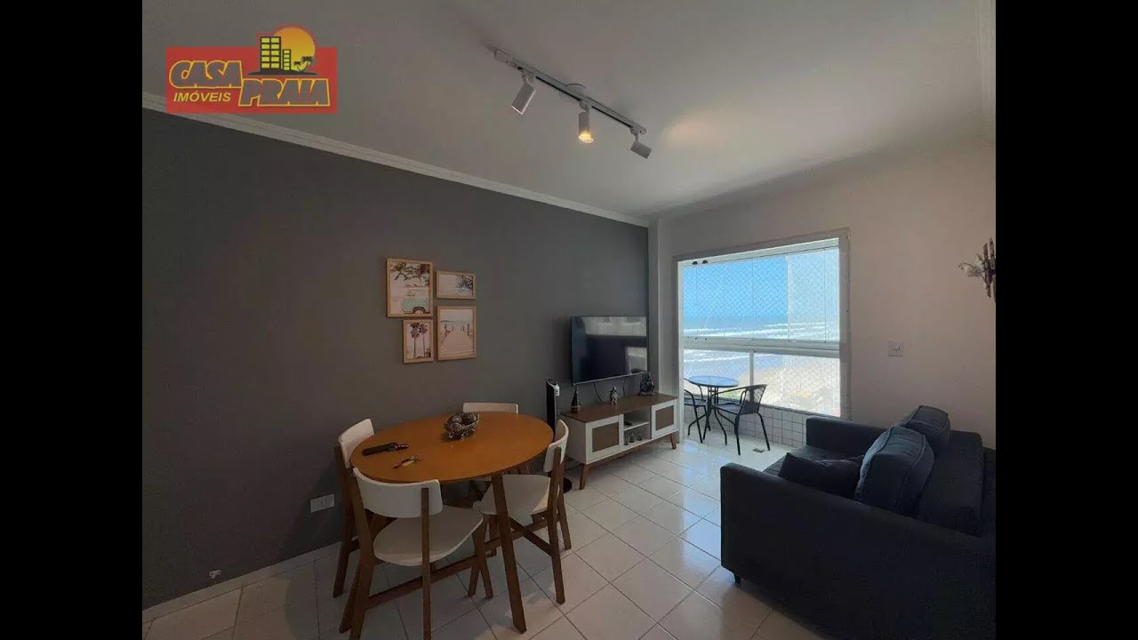 APARTAMENTO 270.000,00 EM MONGAGUÁ VISTA PARA O MAR 1 QUARTO SENDO 01 SUITE, TERRAÇO GOURMET