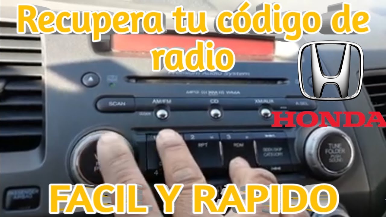 como recuperar el codigo de estéreo honda accord y honda civic 