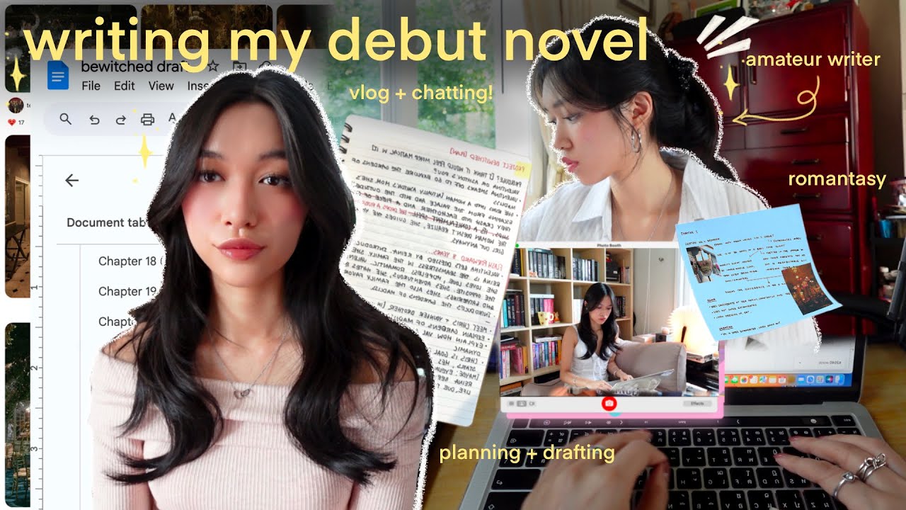 write my DEBUT ROMANTASY with me! ☕️💗✍🏼 | a cozy writing vlog