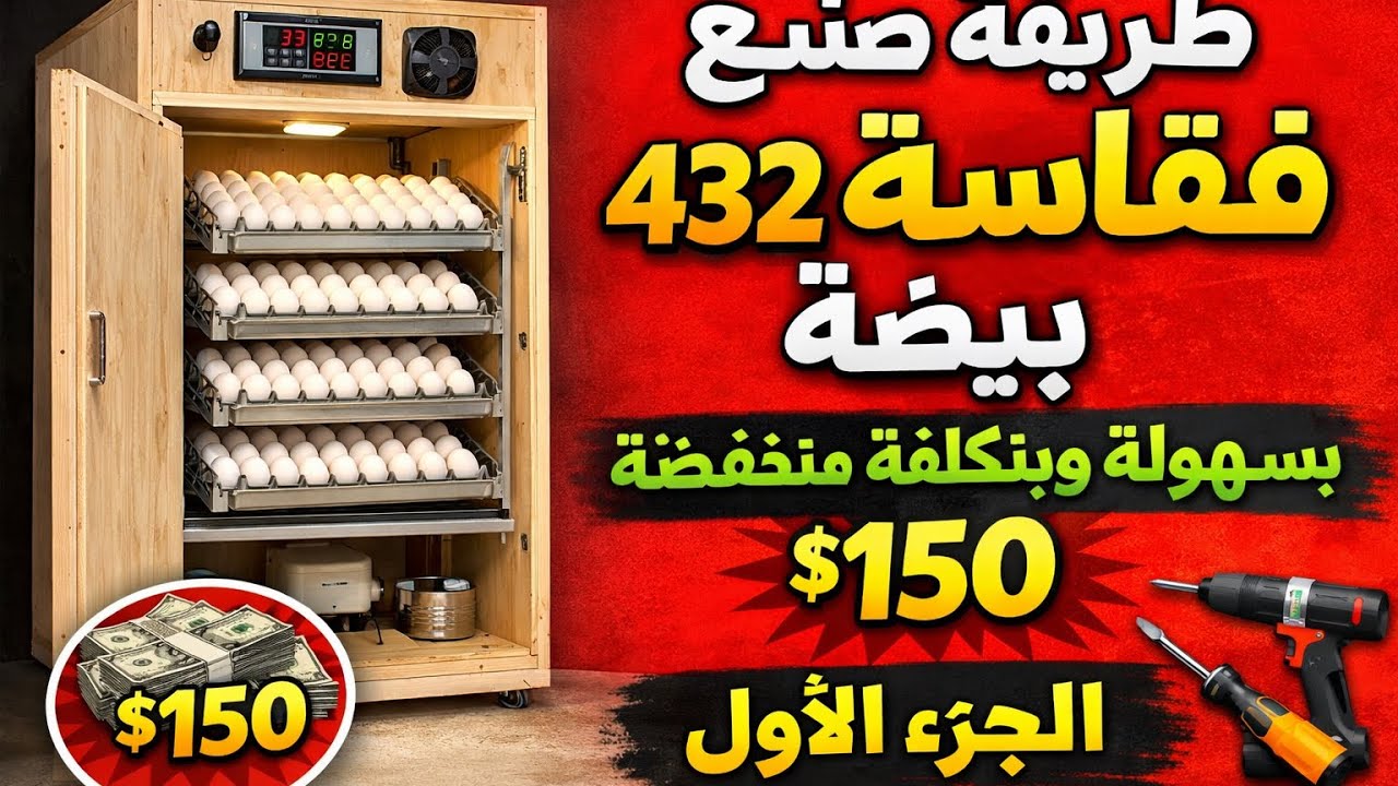 ”طريقة صنع فقاسة 432 بيضة خطوة بخطوة (بتكلفة منخفضة )الجزء الأول