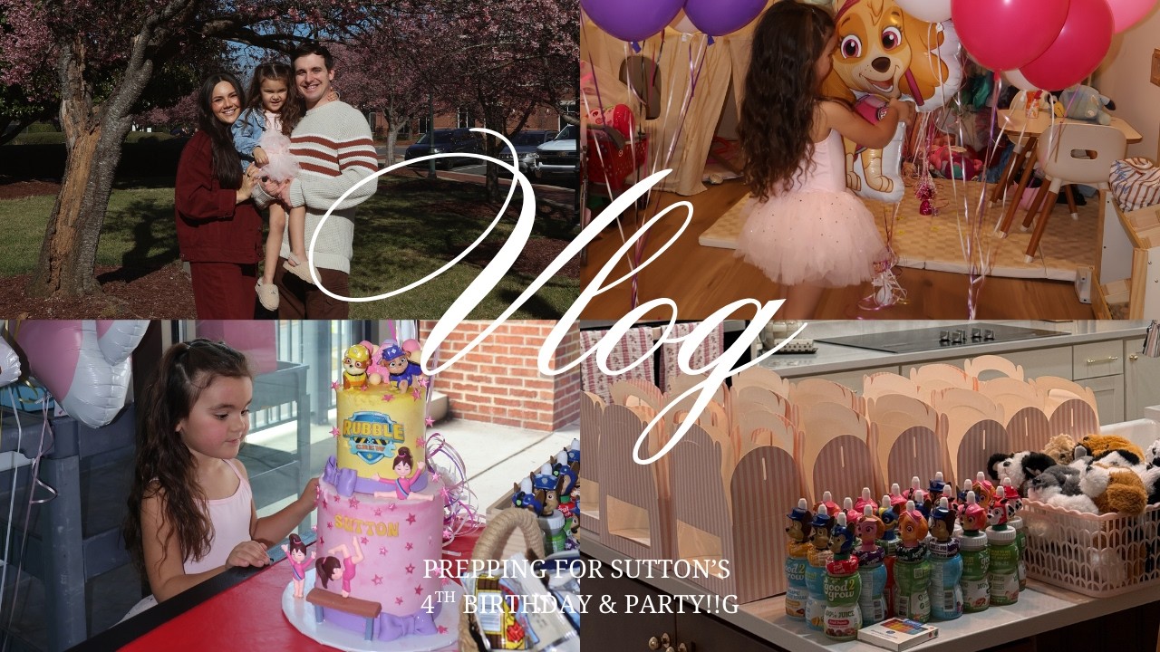 Prepping for My Daughter’s 4th Birthday 🎀 Party Planning, Goodie Bag Ideas, Party Day & Mom Vlog!