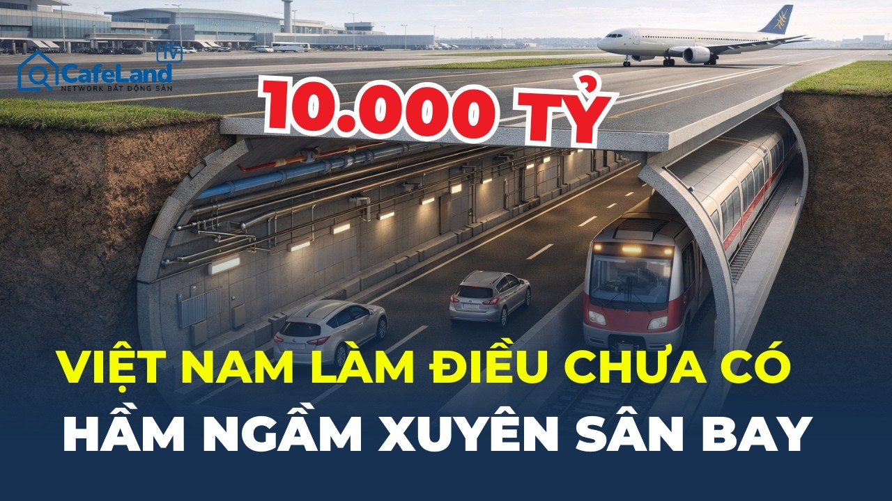 HẦM NGẦM 10.000 tỷ XUYÊN SÂN BAY: Việt Nam sắp làm điều CHƯA TỪNG CÓ | CafeLand
