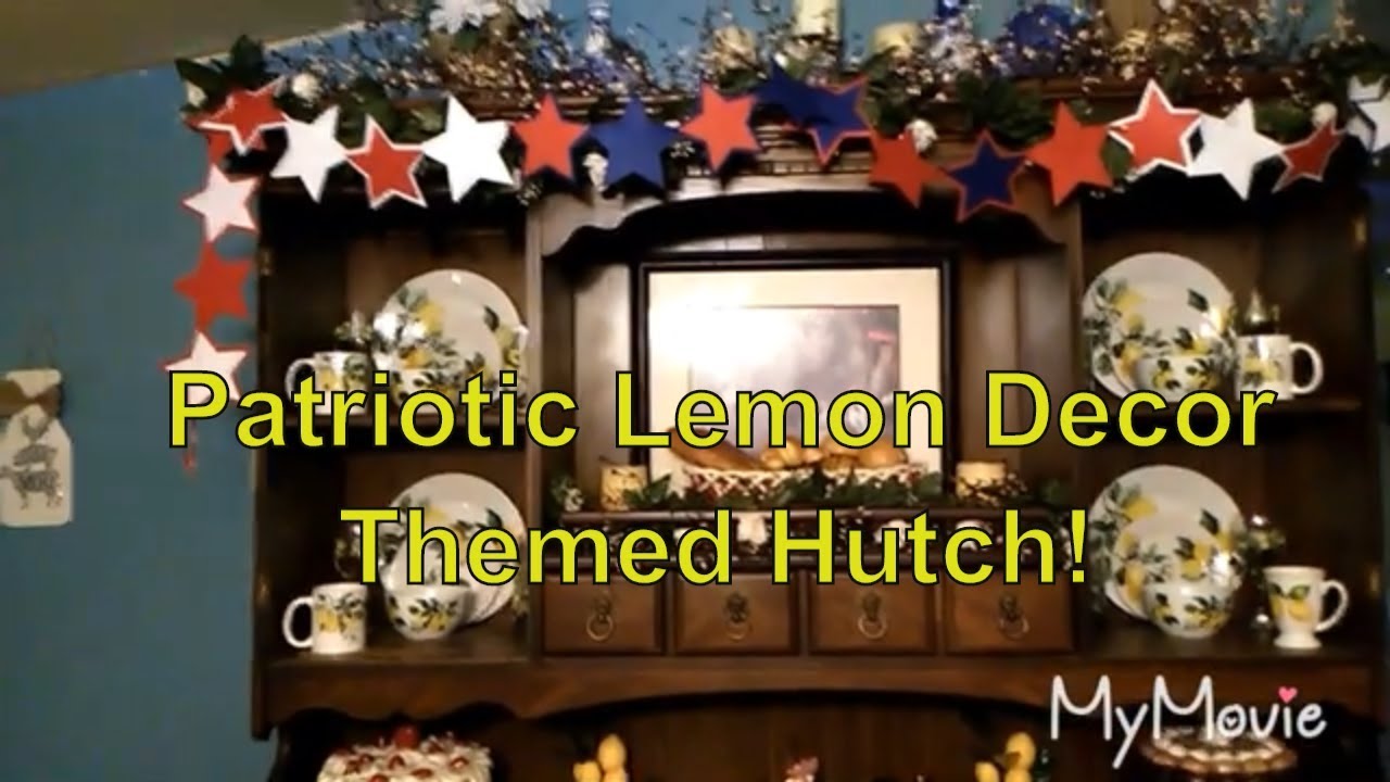 PATRIOTIC LEMON DECOR THEMED HUTCH