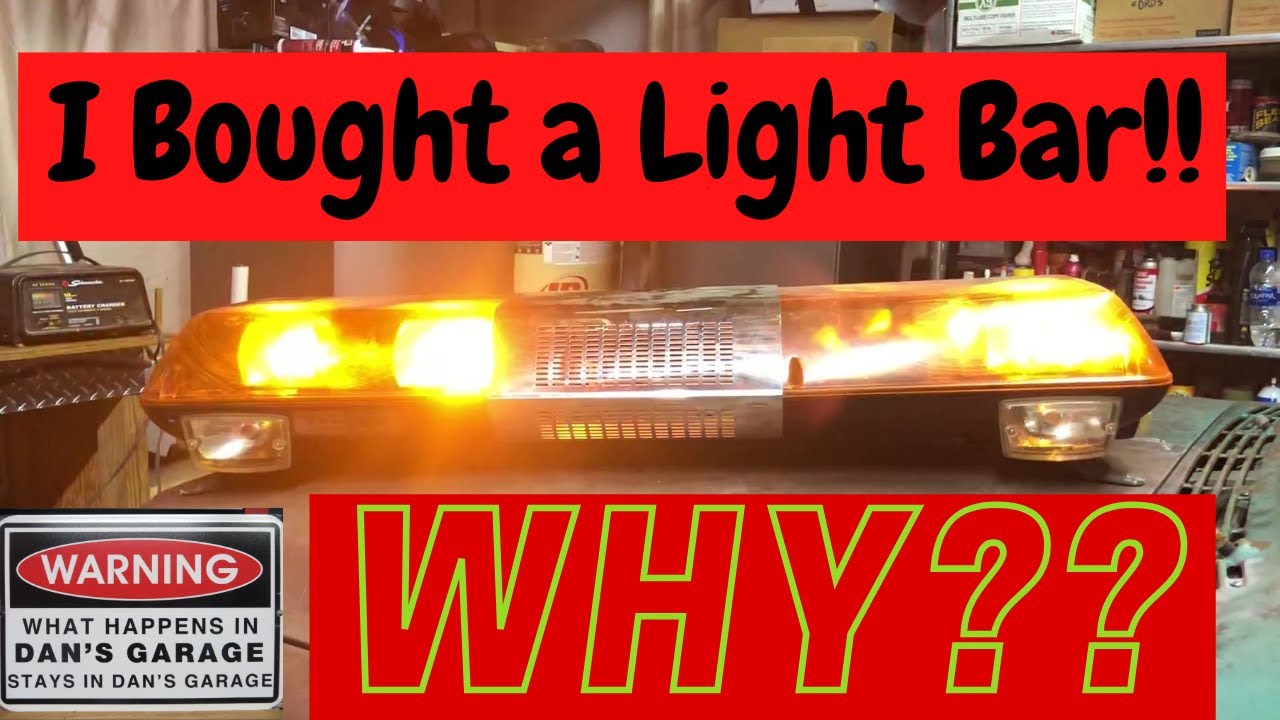 Amber Rotating Tow Truck Warning Light Bar Restoration