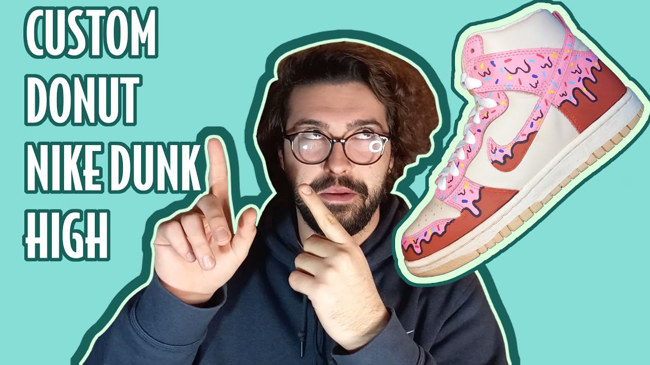 CUSTOM DONUT NIKE DUNK HIGH👟🎨🍩ÇEKİLİŞ YAPIYORUM (Restorasyon ve ayakkabı boyama )