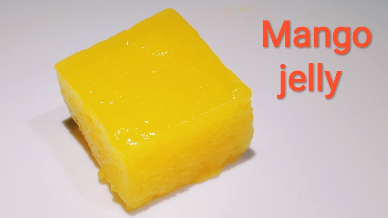 Mango jelly without agar agar and gelatin । बिना अगर अगर और बिना जिलेटिन से बनाए आम की जेली 😋