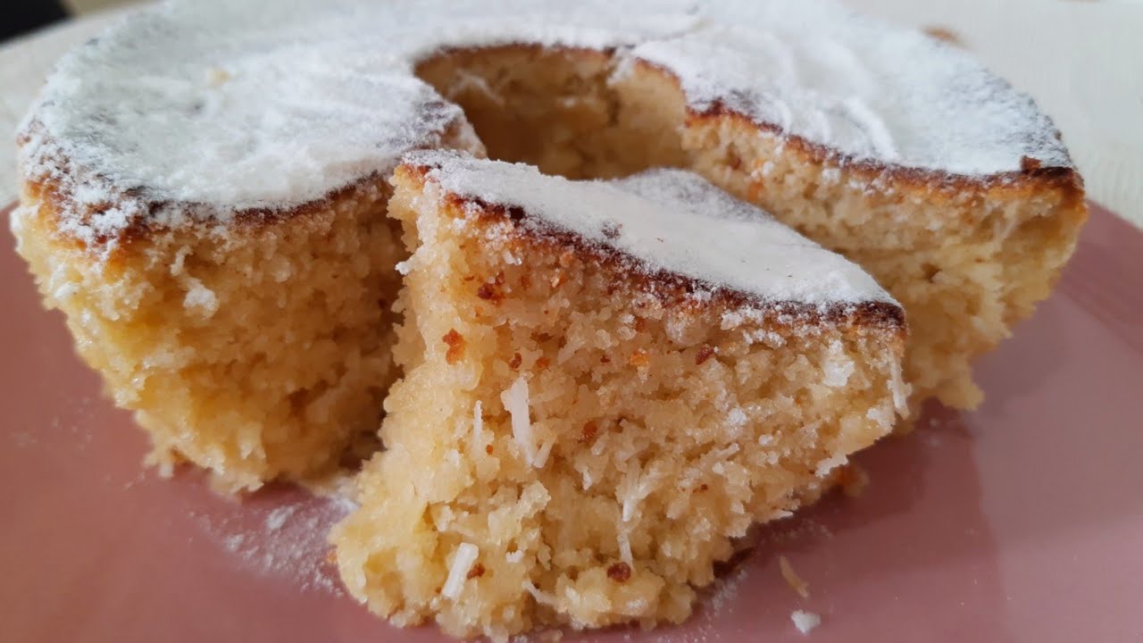 BOLO DE COCO SIMPLES COM APENAS 1 OVO