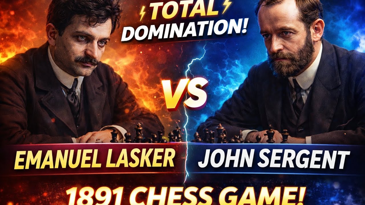 | Emanuel Lasker vs John Sergent | Simul at Earl’s Court 1891 | Rare Historical Chess Game | 