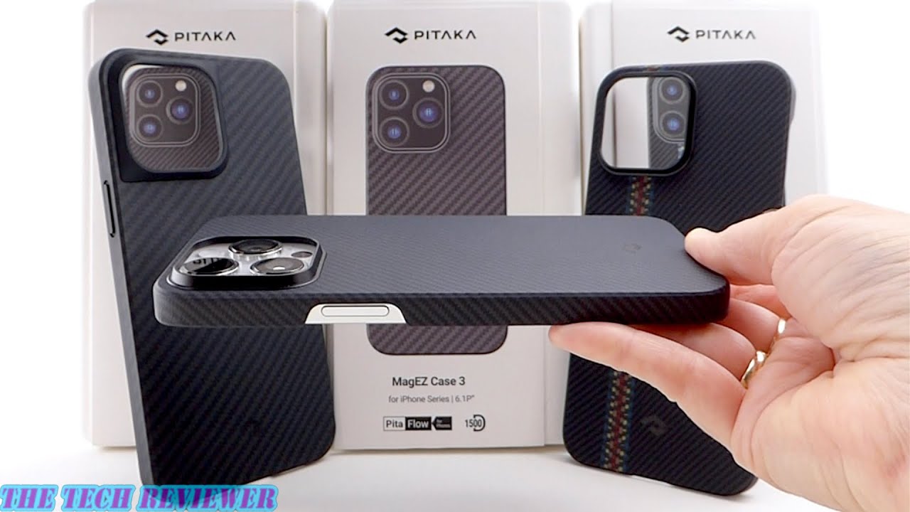 PITAKA MagEZ Case 3: World's Thinnest, Lightest Aramid Fiber iPhone 14 Pro / Max Case with MagSafe!