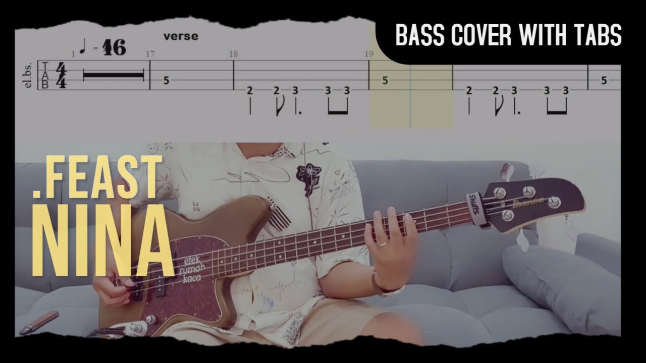.Feast - Nina (Bass Cover with Tabs) // Play Along Tabs