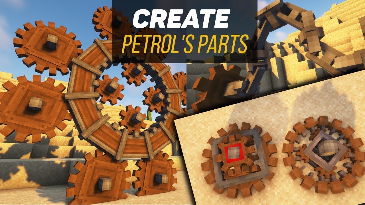Гайд по Create Petrol's Parts 1.20.1 Новые виды шестеренок. Create аддоны (minecraft java edition)