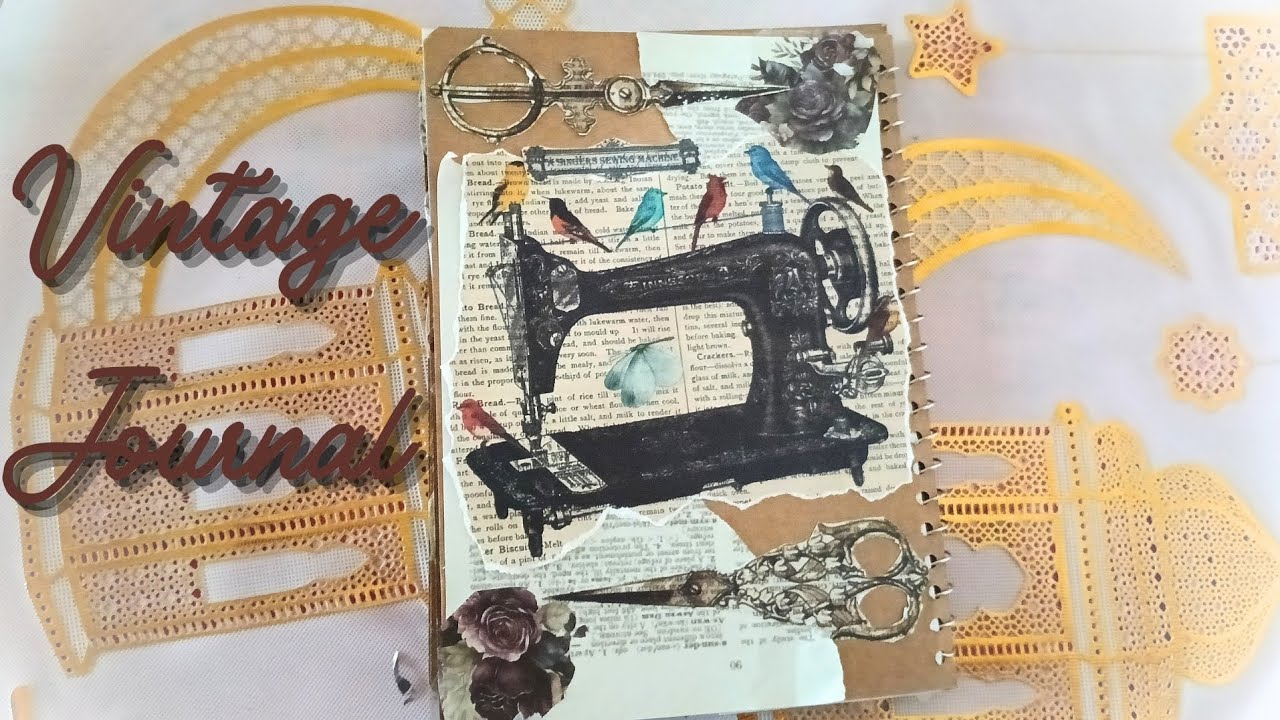 Vintage Journaling ASMR • Aesthetic Scrapbook Process
