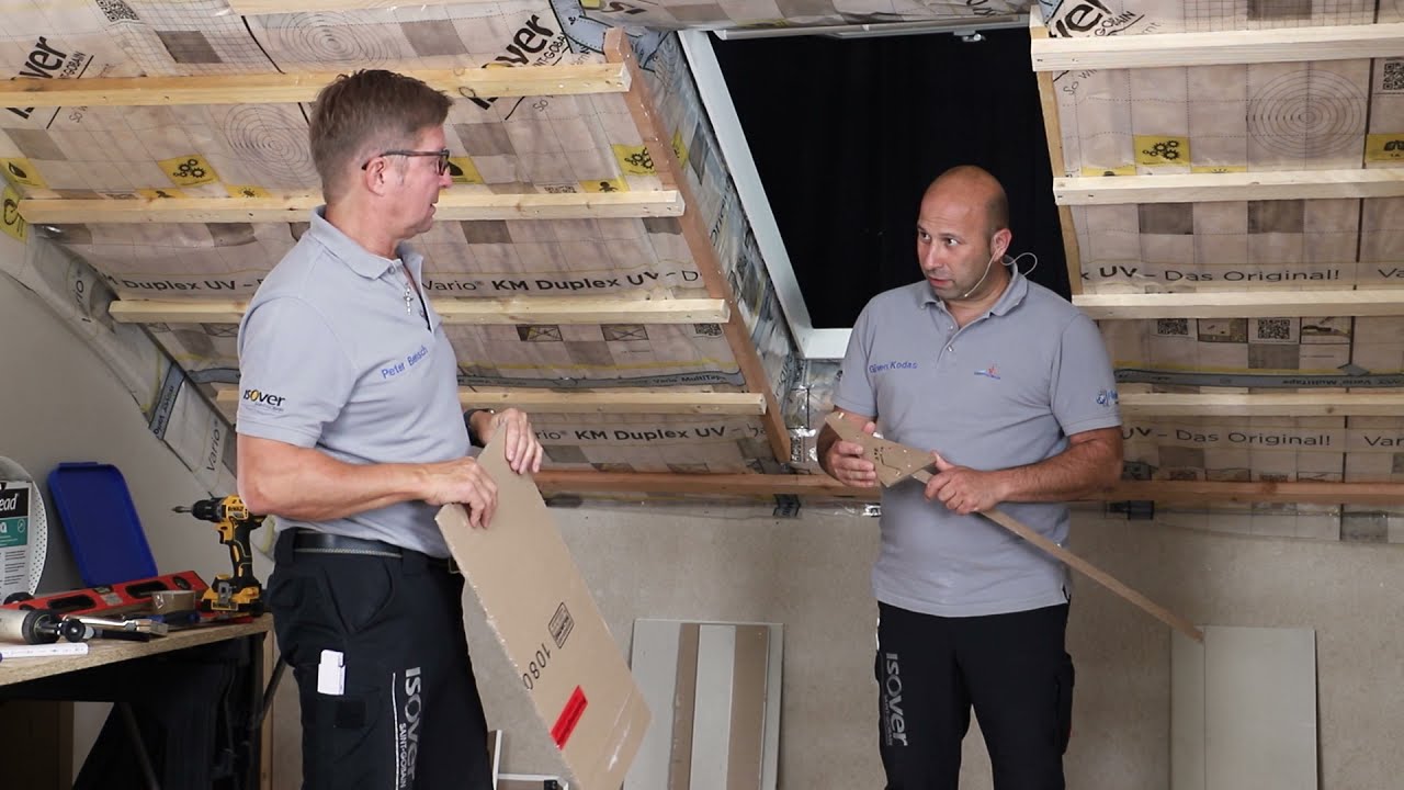 Innenverkleidung Dachflächenfenster mit Gipskarton - Teil 1 ✔ ISOVER live ★ Web TV für Handwerker