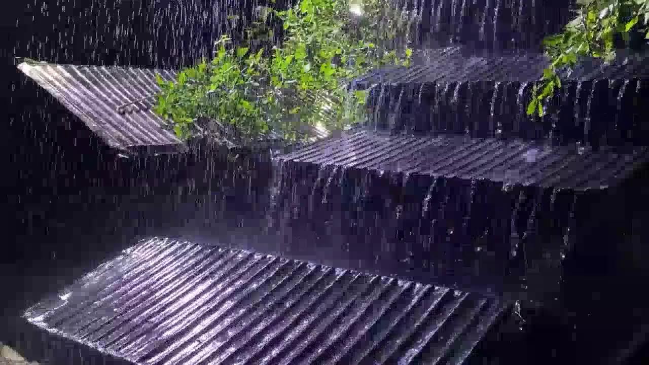 FALL ASLEEP INSTANTLY(No Ads)😴Heavy Rain,Thunderstorm🔥Fire Sounds for Quite Night &Stop Overthinking