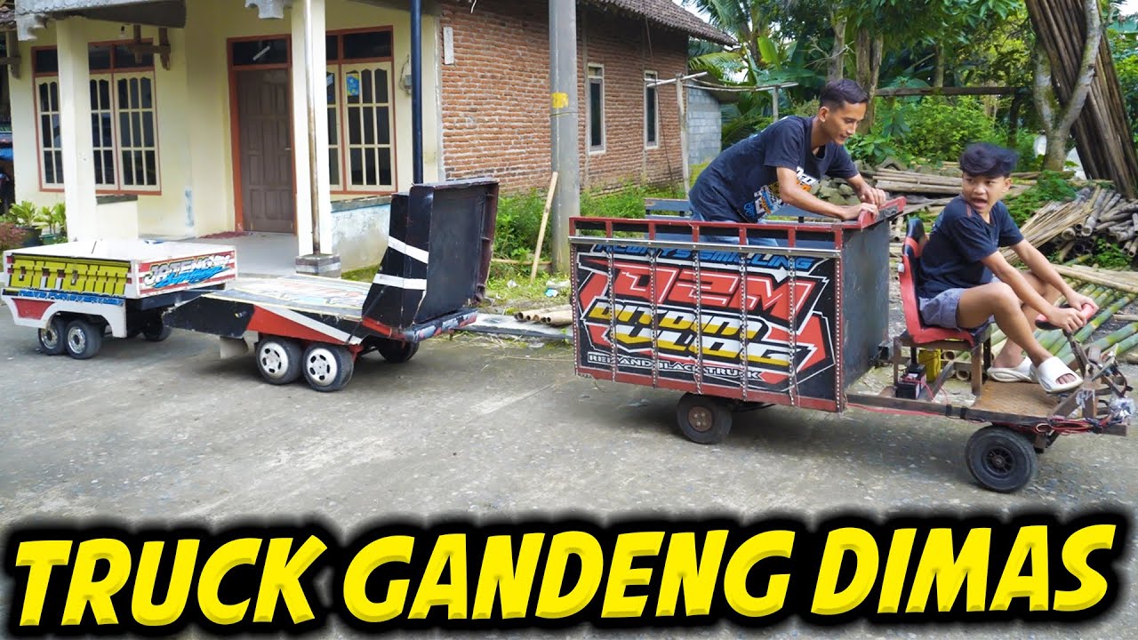 GANDENG SEMUA BAK TRUK!! DIMAS COBAIN SASIS NYA GANDENG 3 BAK, MIRIP KERETA YA??😂😂