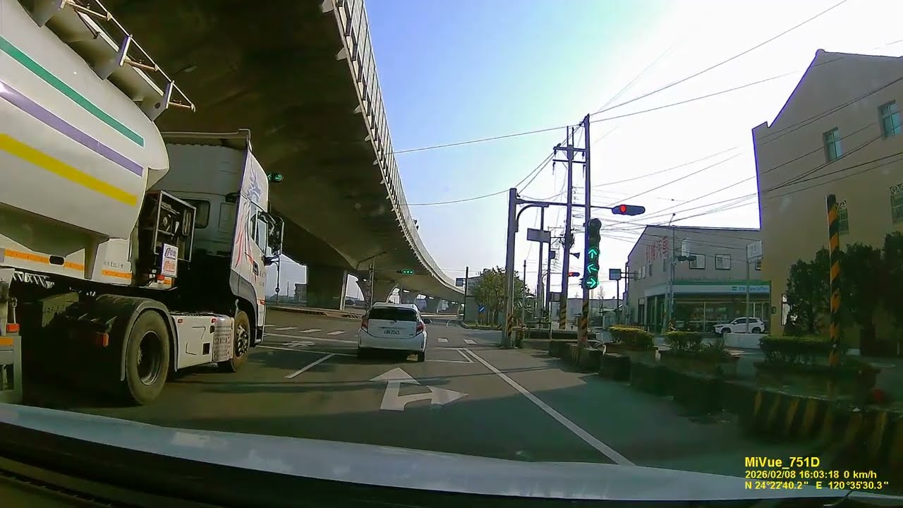 傍晚 台61線(西濱快速公路) 台84線 國道1號(中山高速公路) 大安休息站→仁德服務區 行車紀錄器 路程景