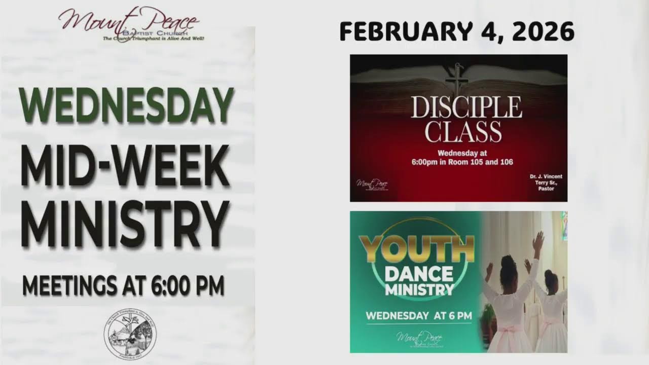 Sunday Worship On Wednesday February 4, 2026.