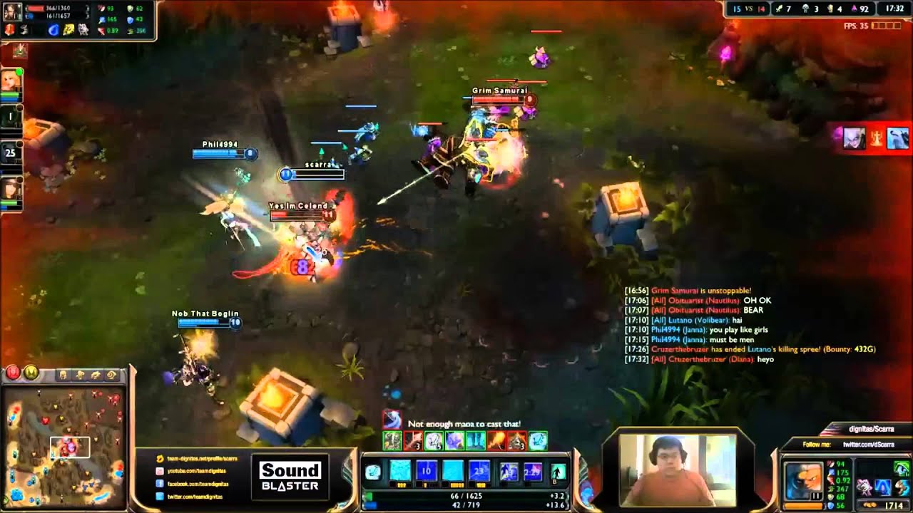 Scarra plays Nunu vs Nidalee Mid, Season 3 (Diamond 1)