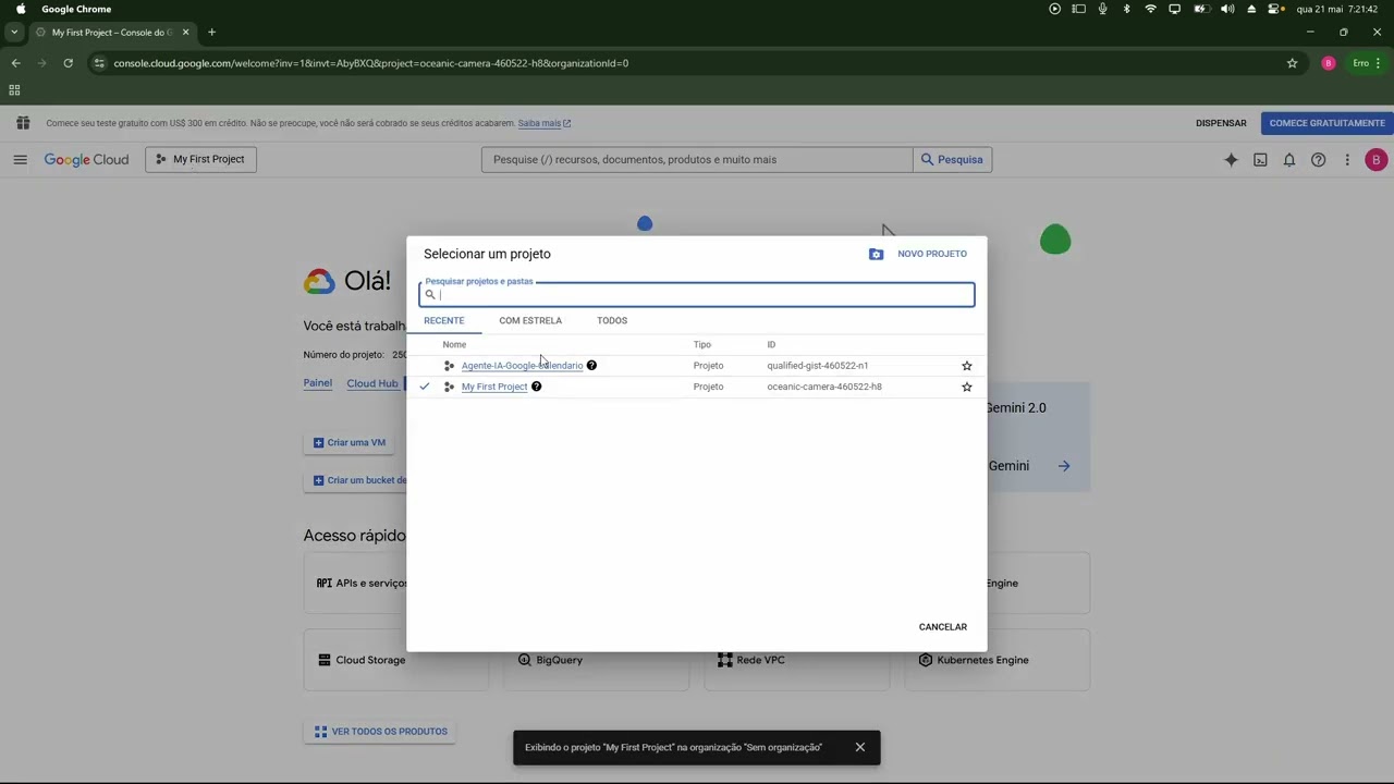 Como ativar a API do Google Calendário e gerar a chave de API em JSON