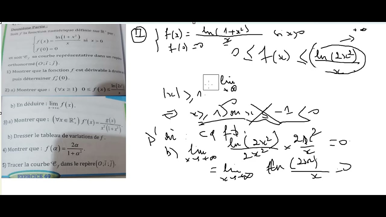 Exo 48 p 230\partie 2\fonction ln\2bac pc\al moufid