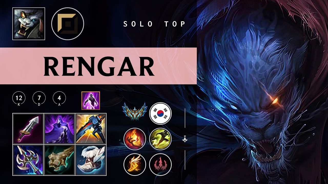Rengar Top vs Vayne - KR Challenger Patch 26.04