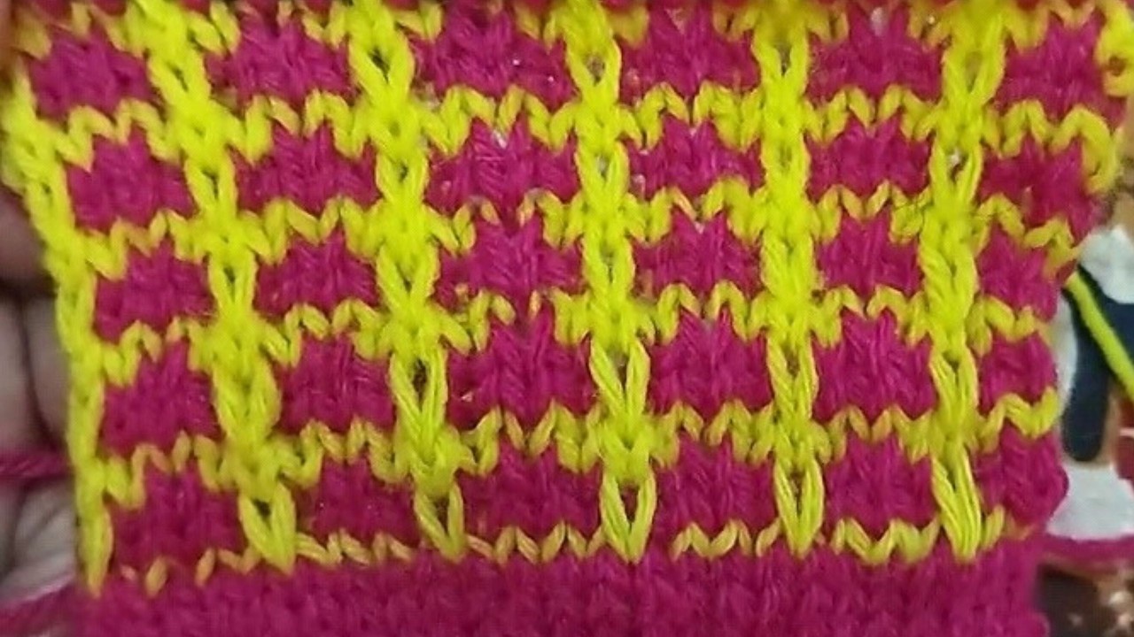 दो रंगों का सुंदर स्वेटर डिज़ाइन | Two Color Knitting Design for Ladies, Gents & Babies