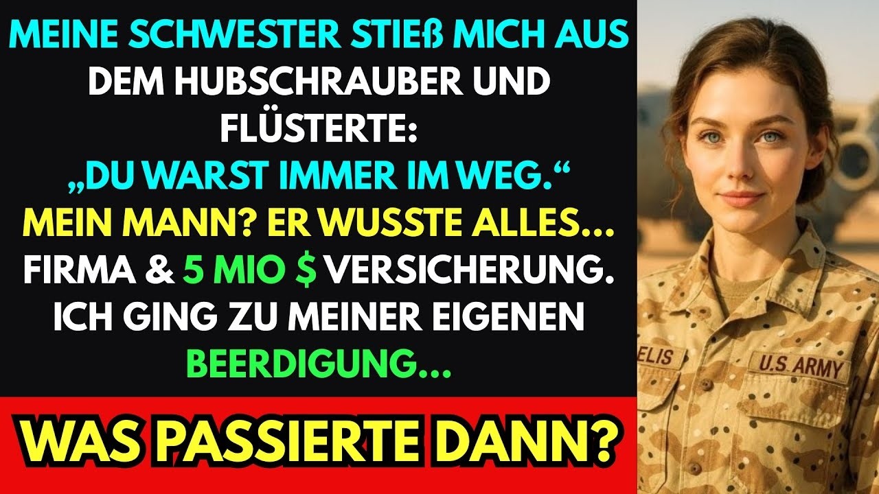 Meine Schwester stieß mich aus dem Helikopter – geplant mit meinem Mann  Ich crasht meine Beerdigu