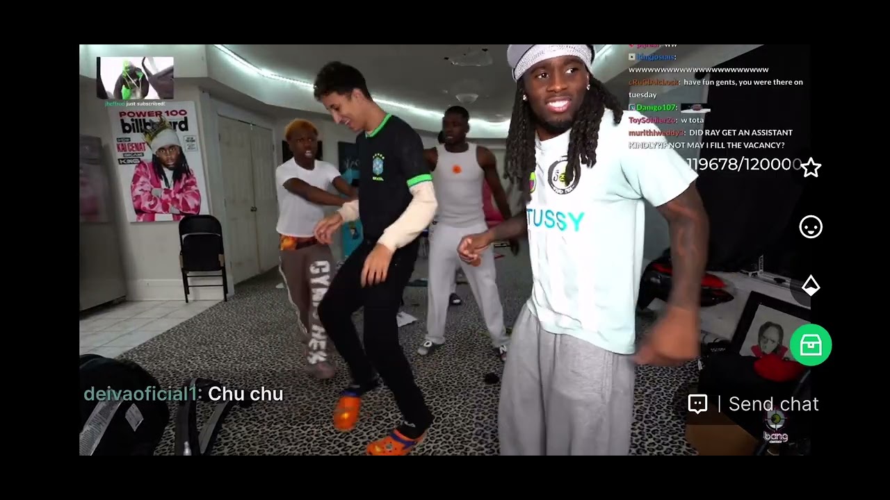 Kai cenat, ray, rakai, tota and friends dancing