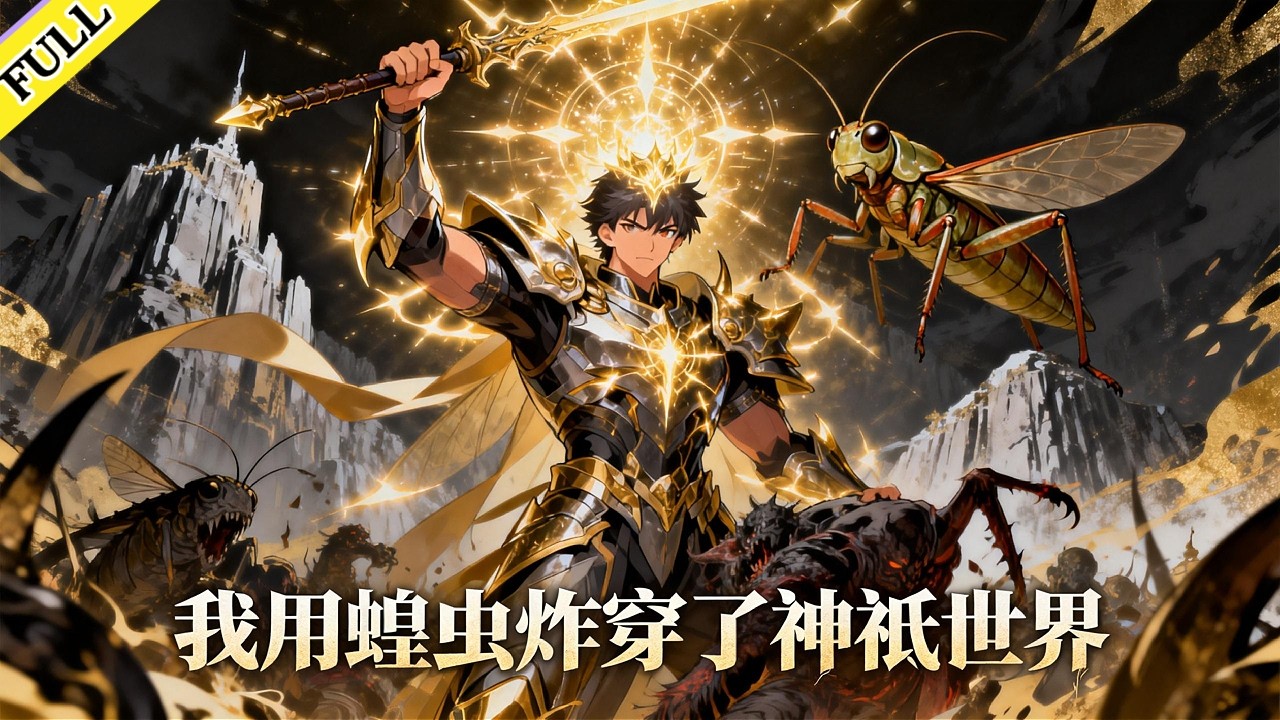 【FULL】《我用蝗蟲炸穿了神祇世界》完整版！別人覺醒神獸，男人覺醒蝗蟲。全校笑他過不了試煉，他卻爆出百萬蟲兵自爆逆襲。戰場他以戰養戰，真神被吃到崩潰，魔淵廢墟上立起一座雕像——蝗蟲之神。#動漫