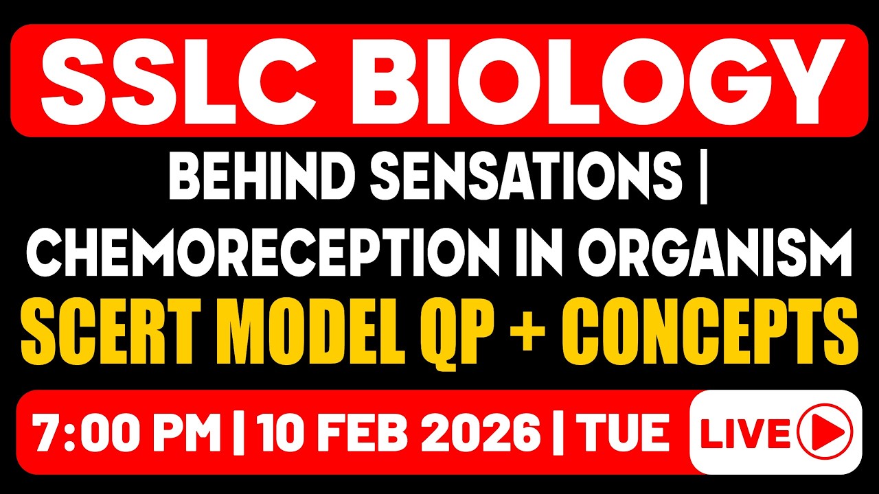 SSLC Biology Behind Sensations , Chemoreception in Organism | SCERT Model Question Paper + Concepts