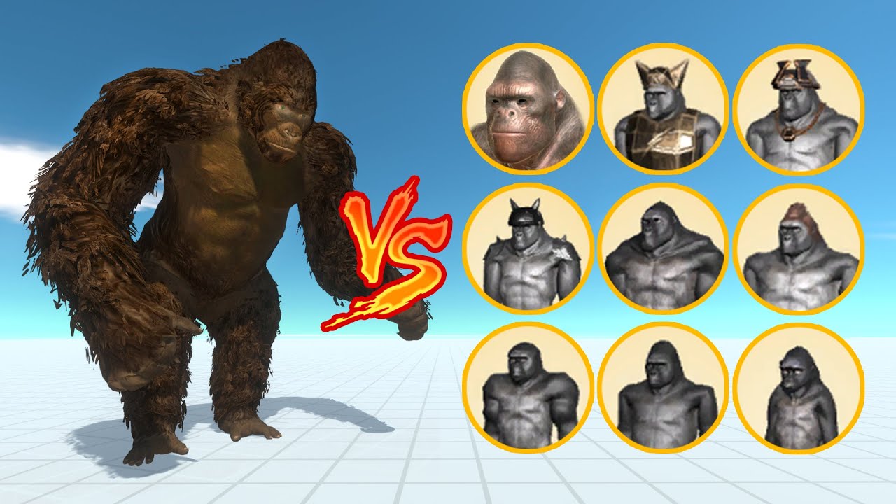KONG vs GORO TEAM - Animal Revolt Battle Simulator