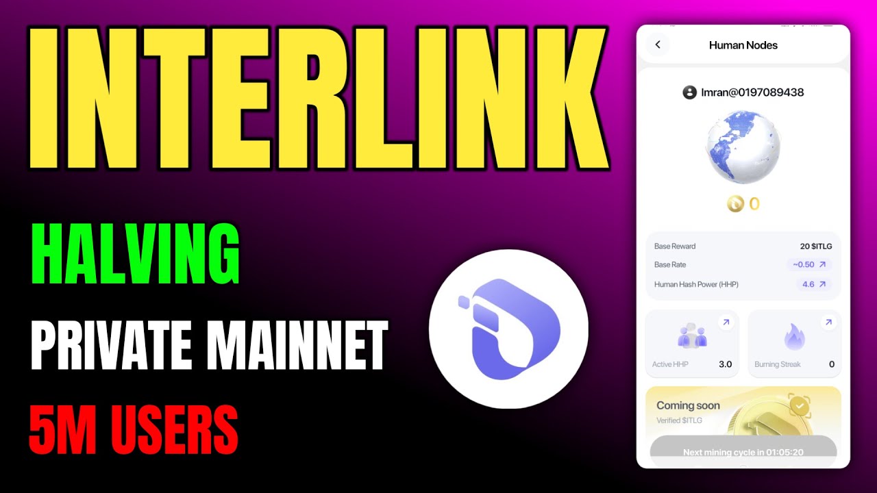 Interlink Mining 🔥 Base Rate Halving | Private Mainnet & ITLG Verification 🚀