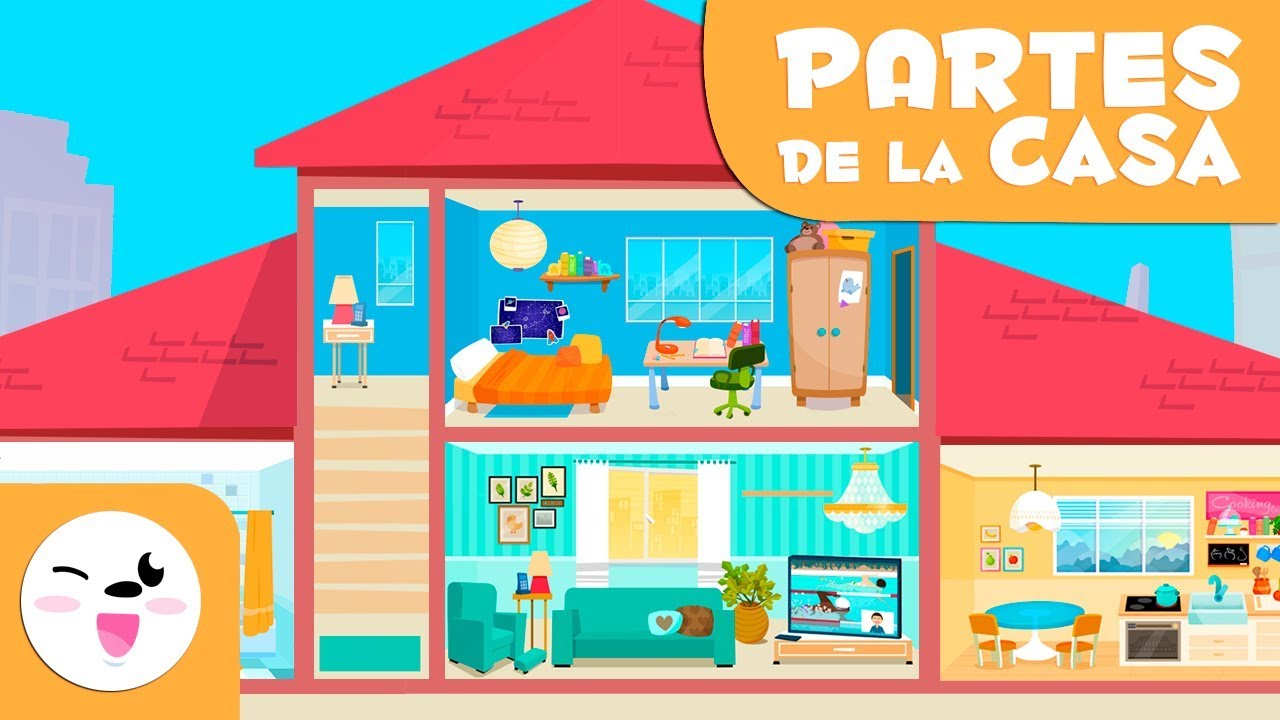 Aprende las habitaciones de la casa | Vocabulario para niños
