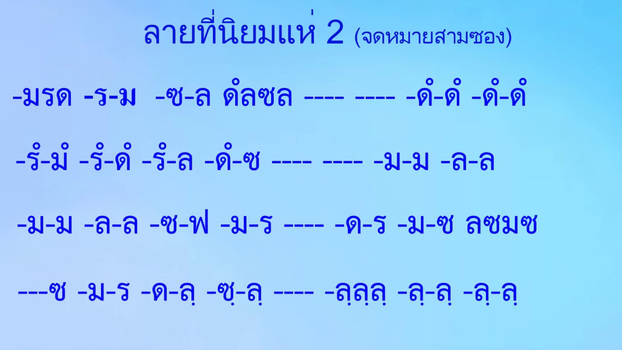 จดหมายสามซอง ซาด์ซ้อมดีดพิณพร้อมโน้ต