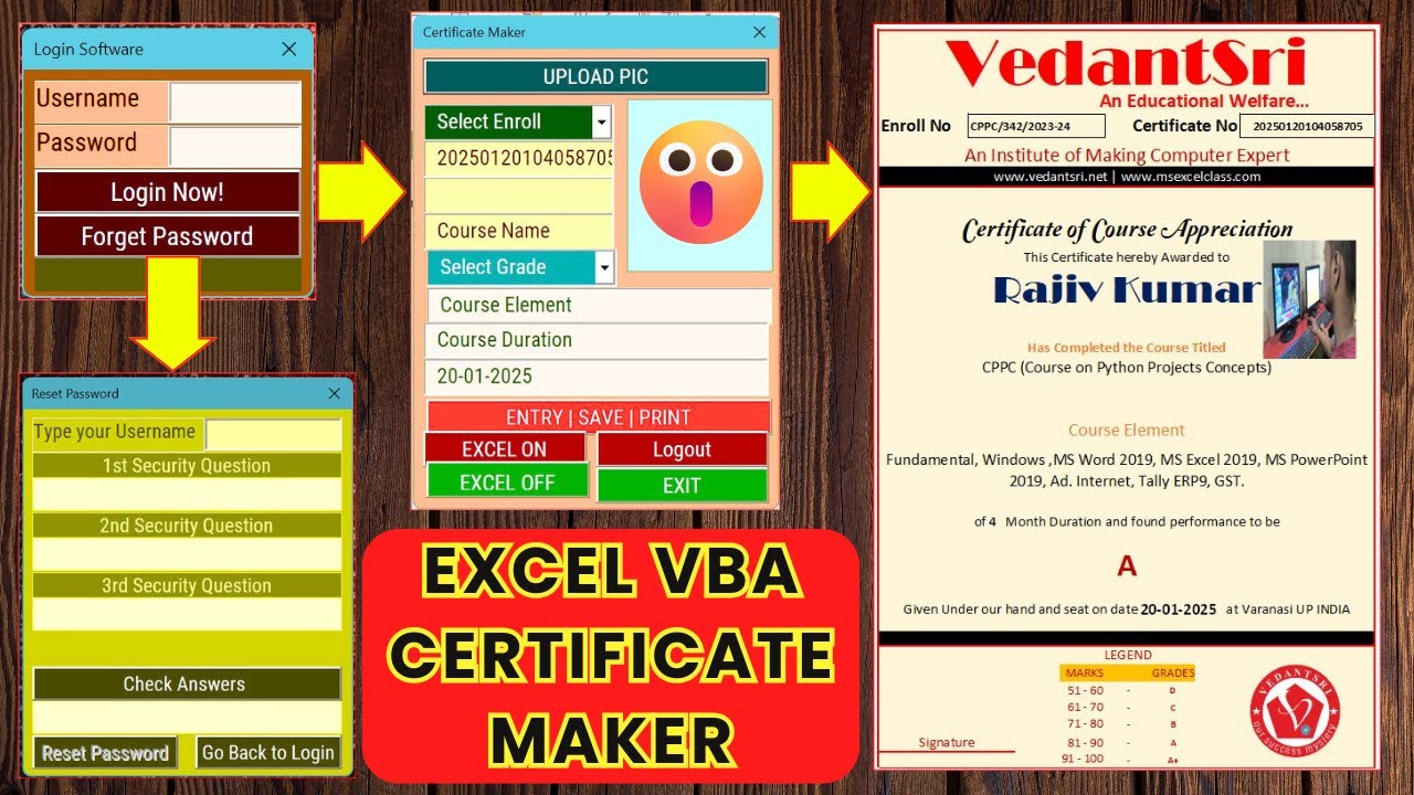 Excel VBA Certificate Maker Projects for Beginners To Advance Pradip VedantSri