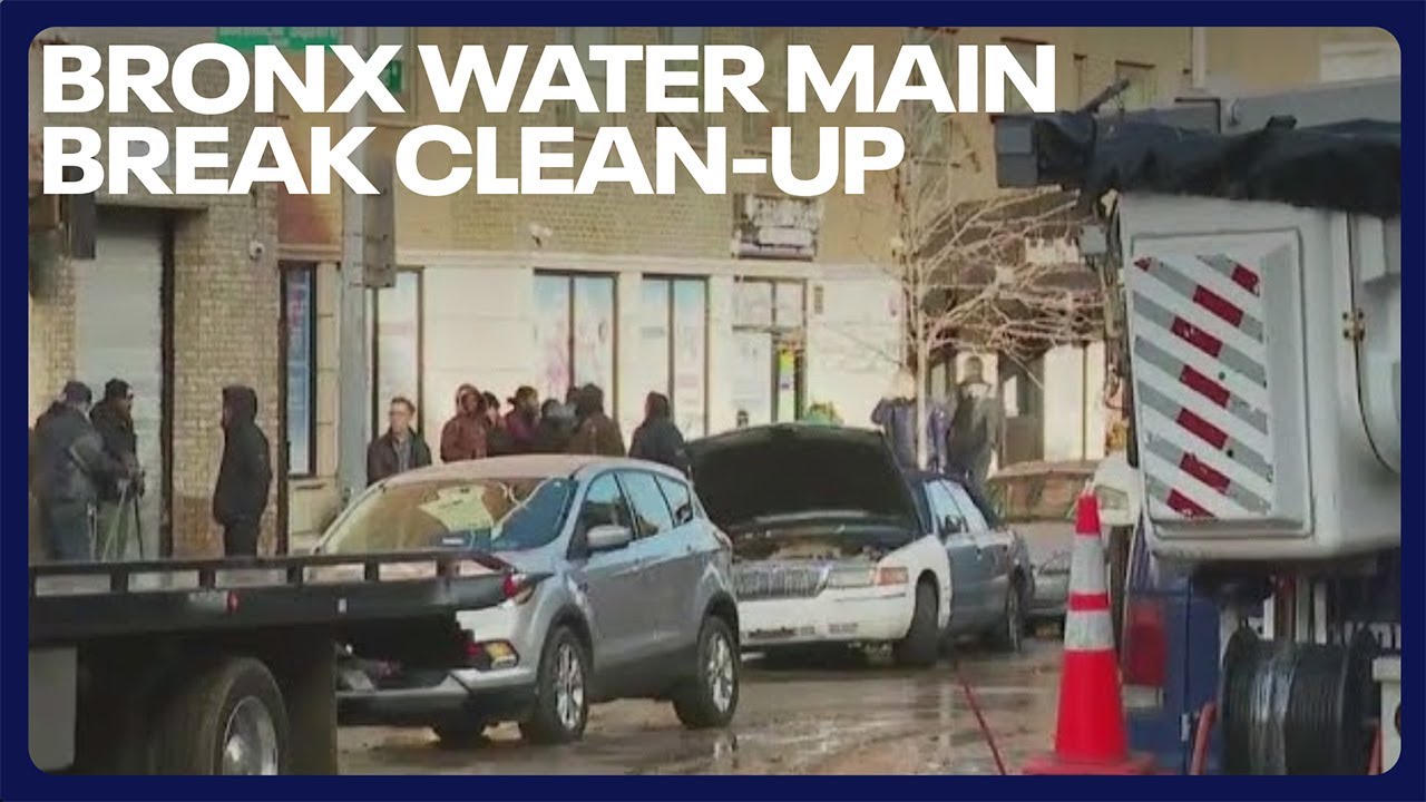Cleaning up the Bronx water main break