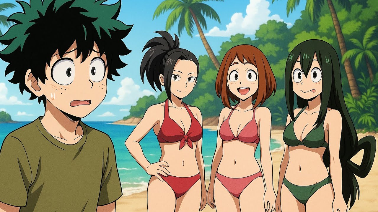 What if Deku Was Alone In Island Of Girls