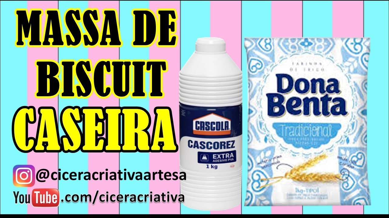 Como fazer MASSA CASEIRA DE BISCUIT | Receita caseira de massa para biscuit | Cicera Criativa